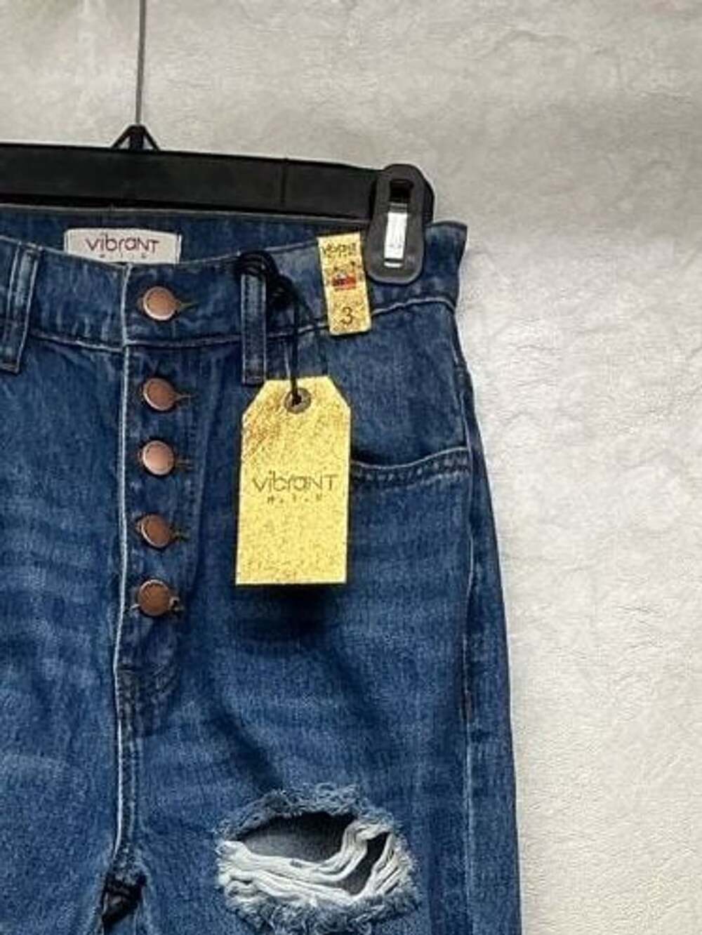 Vibrant M.I.U. Wide Leg Jeans Size 3(W25) Distressed